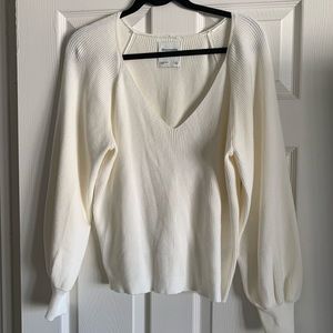 Cream Abercrombie and Fitch sweater